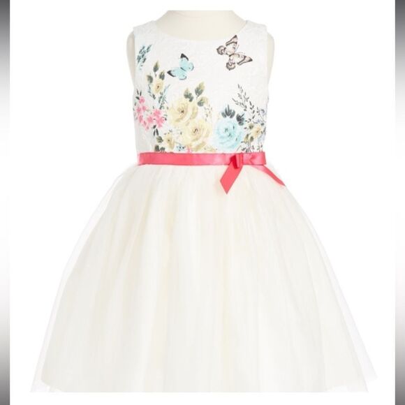 Ruby & Bloom Floral Butterfly Fit and Flare Dress Size 4 - Picture 1 of 14